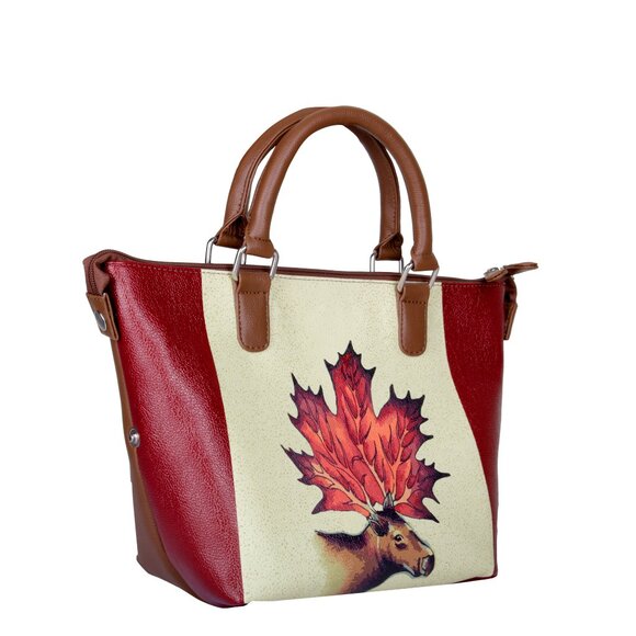 Printed Leather 3-in-1 Convertible Top Handle Crossbody Bag for Women- Daily Use - Picture 12 of 16